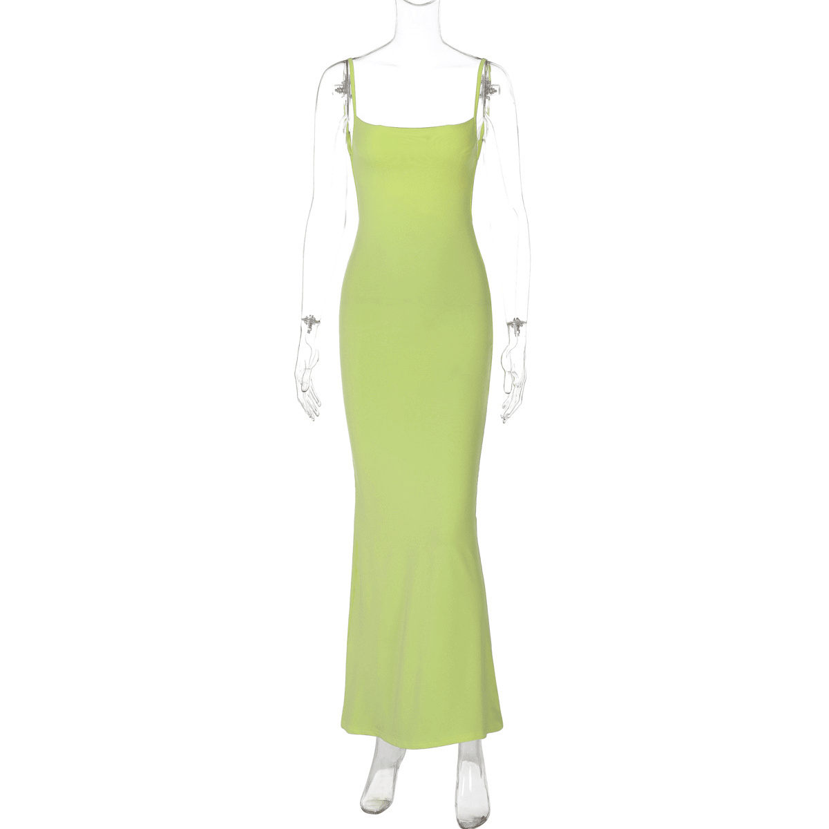 SOKYND Nadira V Neck Strap Midi Dress DressLight GreenXS