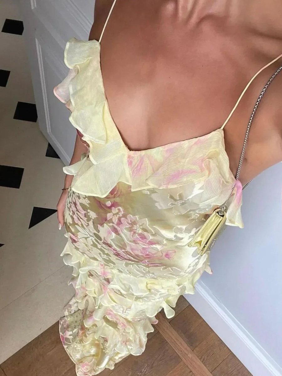 SOKYND Nancy Ruffled Sleeveless Maxi Dress DresseshA1772580086487331157YellowL
