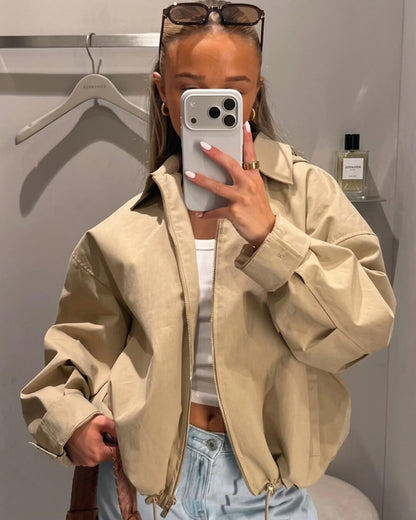 SOKYND Nicole Hooded Zip Jacket JacketSOKYND-213655-BEI-S-72503BeigeS