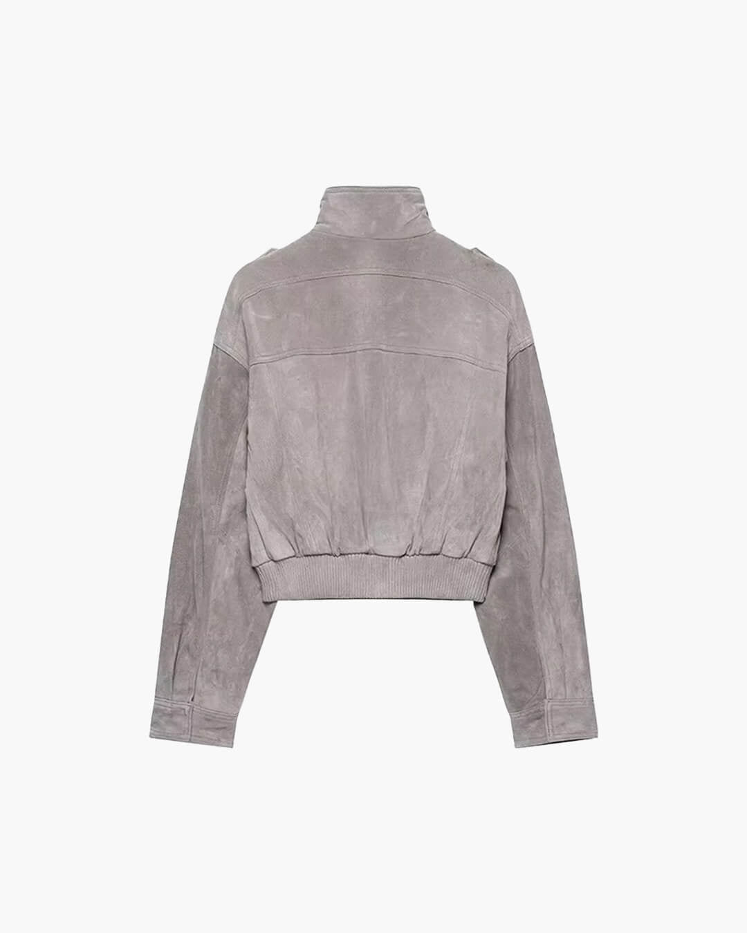 SOKYND Nina Faux Suede Cropped Jacket JacketSOKYND-838551-GRE-L-50647GreyL