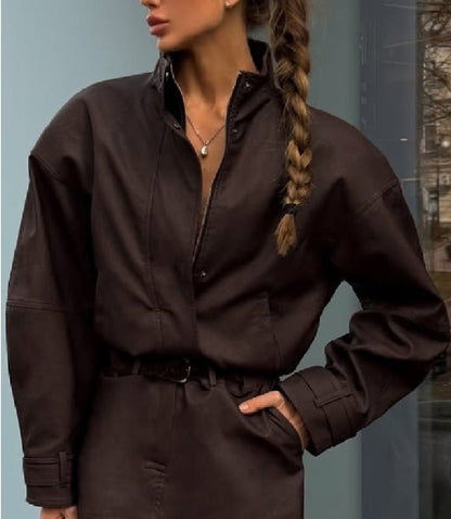 SOKYND Nina Faux Suede Zip Jacket JacketSOKYND-806231-CHO-S-11255Choco BrownS