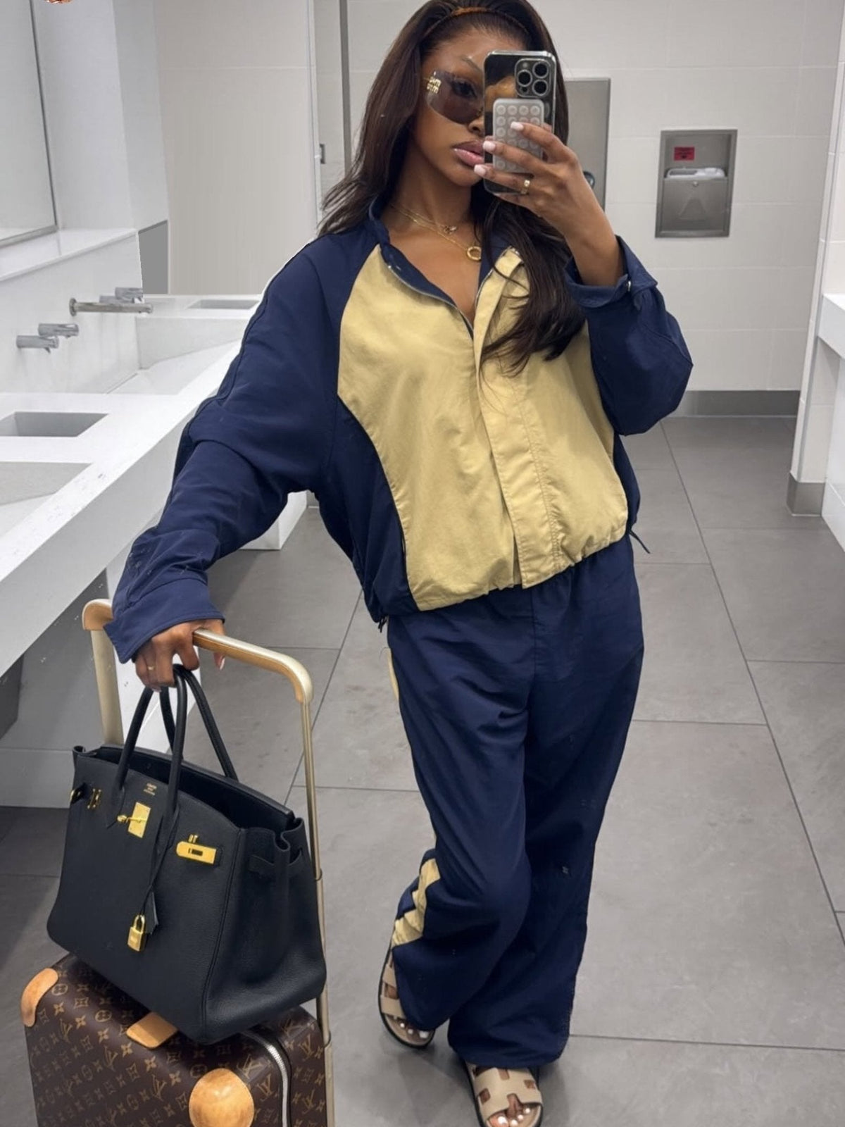 SOKYND Nora Patchwork Nylon Tracksuit TracksuitSOKYND-729623-L-OS-21719L