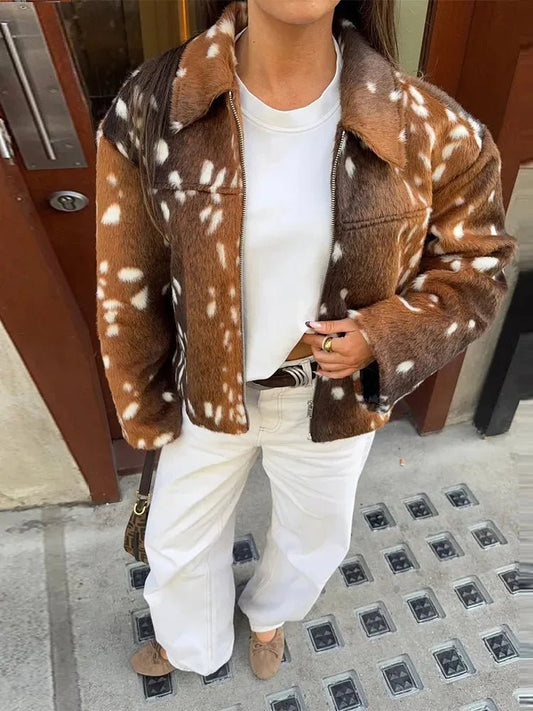Rachel Bambi Faux Fur Jacket