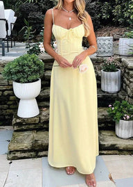 Vestido Maxi com Corpete Rafaela