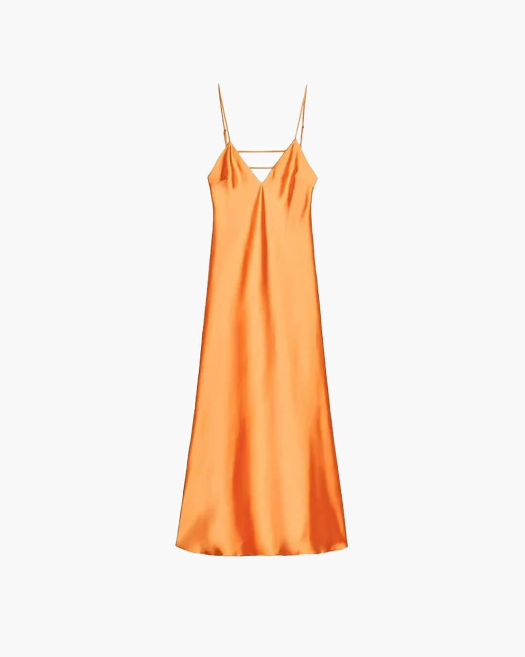 SOKYND Reina Satin Backless Maxi Dress DressOrangeXS