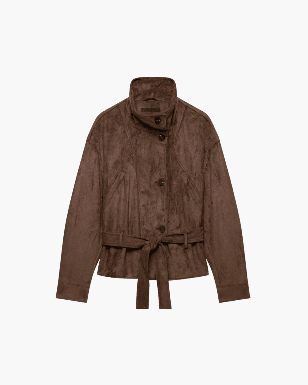 SOKYND Sarah Faux Suede Lace Up Jacket JacketSOKYND-923351-BRO-XS-05591BrownXS