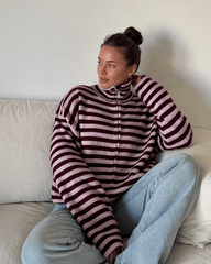 Camisola Sarah às Riscas com Gola Alta