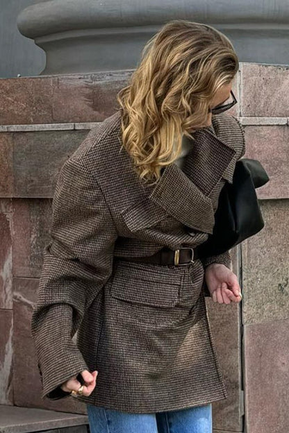 SOKYND Sarah Structured Tweed Coat JacketSOKYND-144727-BRO-S-66295BrownS