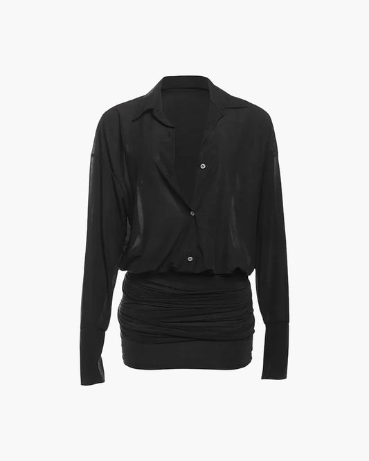SOKYND Sienna Long Sleeve Shirt Dress DressSOKYND-419543-BLA-S-17975BlackS