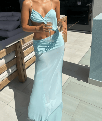 SOKYND Sienna Twist Cut Out Maxi Dress DressSOKYND-109783-BLU-S-71863BlueS
