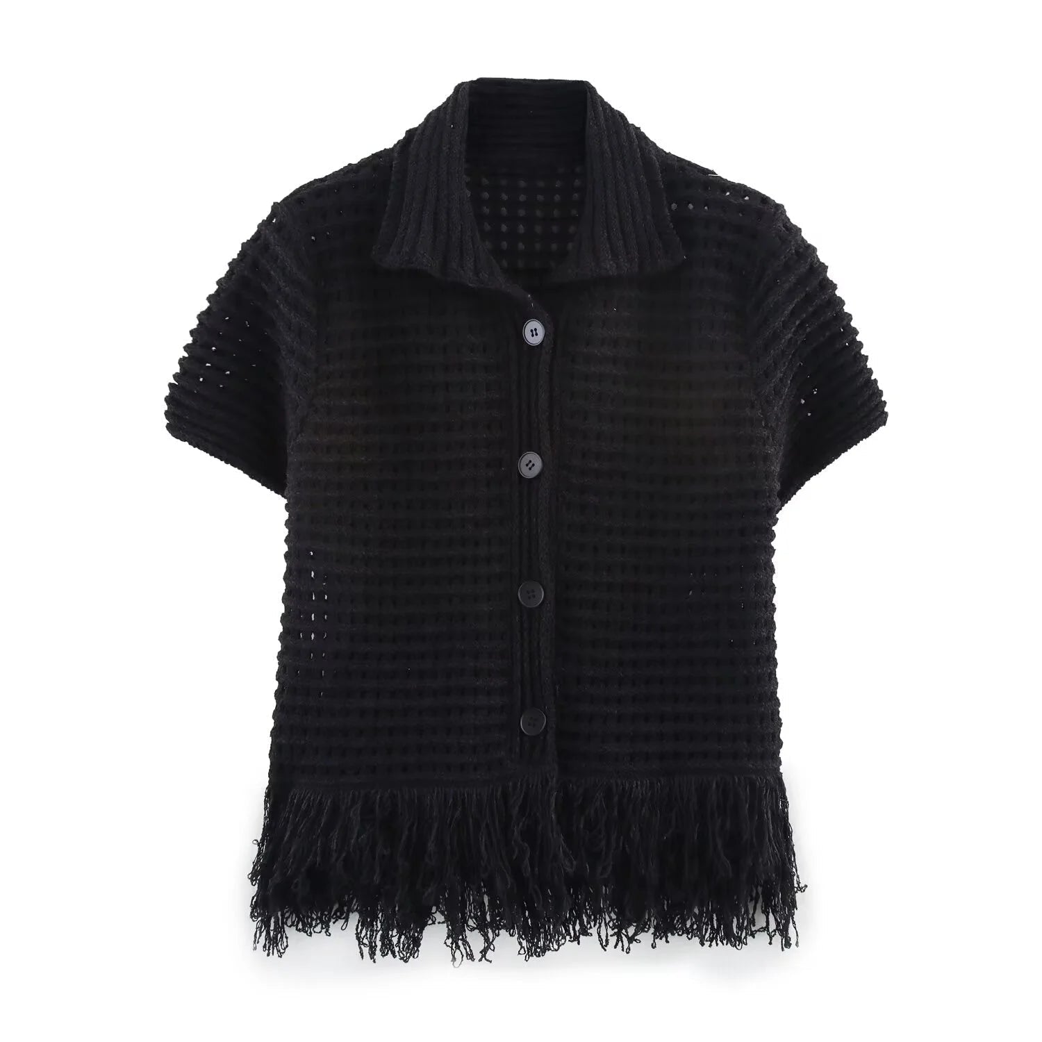 SOKYND Sophia Knitted Tassel Skirt Set Matching SetsSOKYND-903191-SET-BLACK-59319SetBlackXS