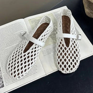 Ella Woven Mesh Flat Sandals
