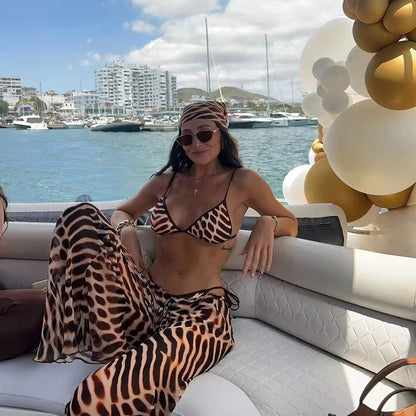 Melissa Leopard Sheer Cover-Up Set