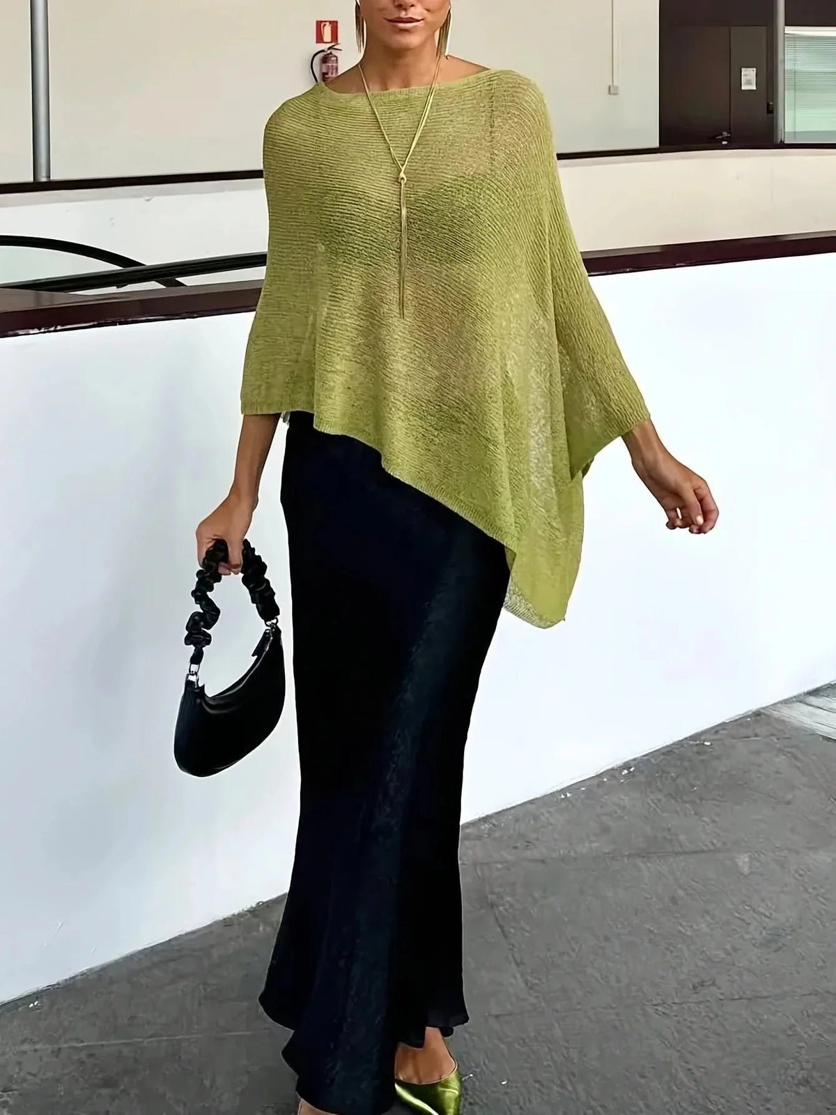 SOKYND Tahlia Batwing Knitted Shawl Top TopsSOKYND-117655-OLI-S-90551OliveS