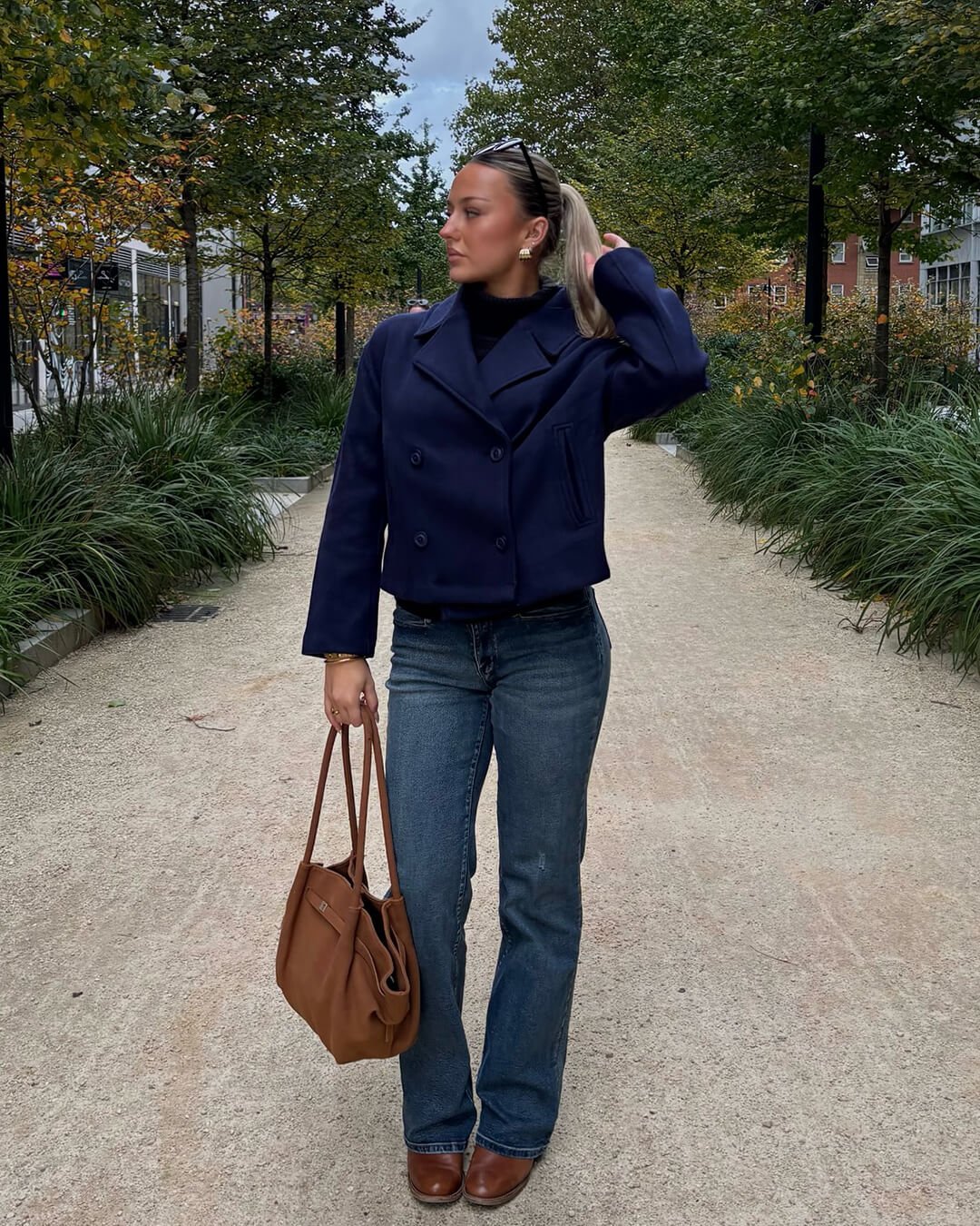 SOKYND Vannie Short Double - Breasted Coat Coats & JacketsWo1772777205893621202Navy BlueS