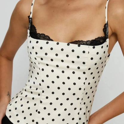 SOKYND Vanya Polka Dot Lace Trim Cami TopsSOKYND-559639-WHI-S-29911WhiteS