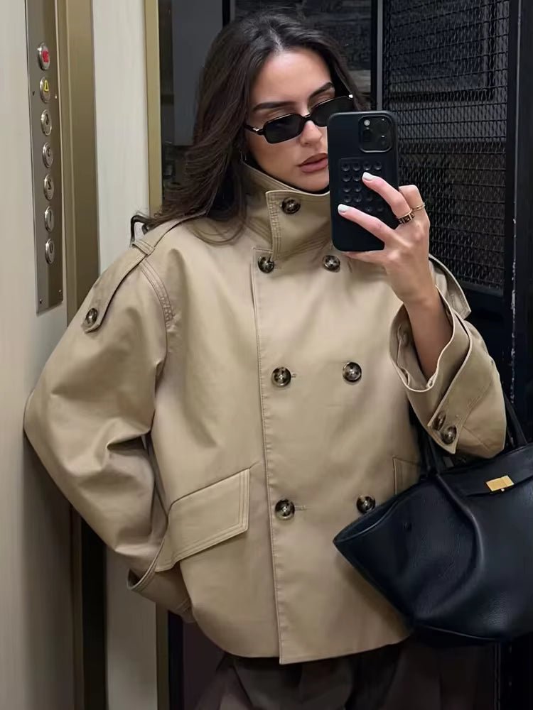 SOKYND Zoe Beige Double Breasted Trench CoatSOKYND-986391-BEI-XS-91223BeigeXS