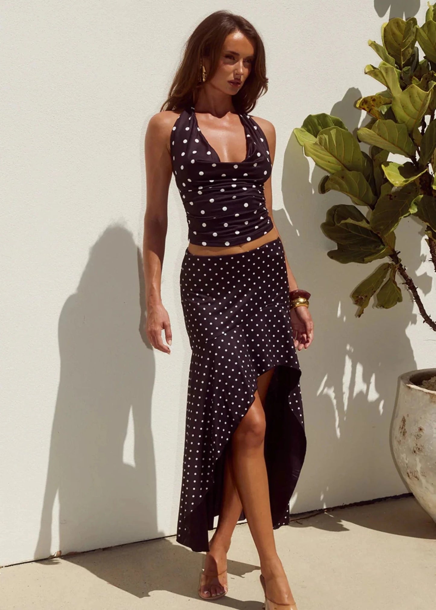 SOKYND Sophia Polka Dot Two-Piece Set Matching SetsSOKYND-983575-BLA-S-17175BlackS