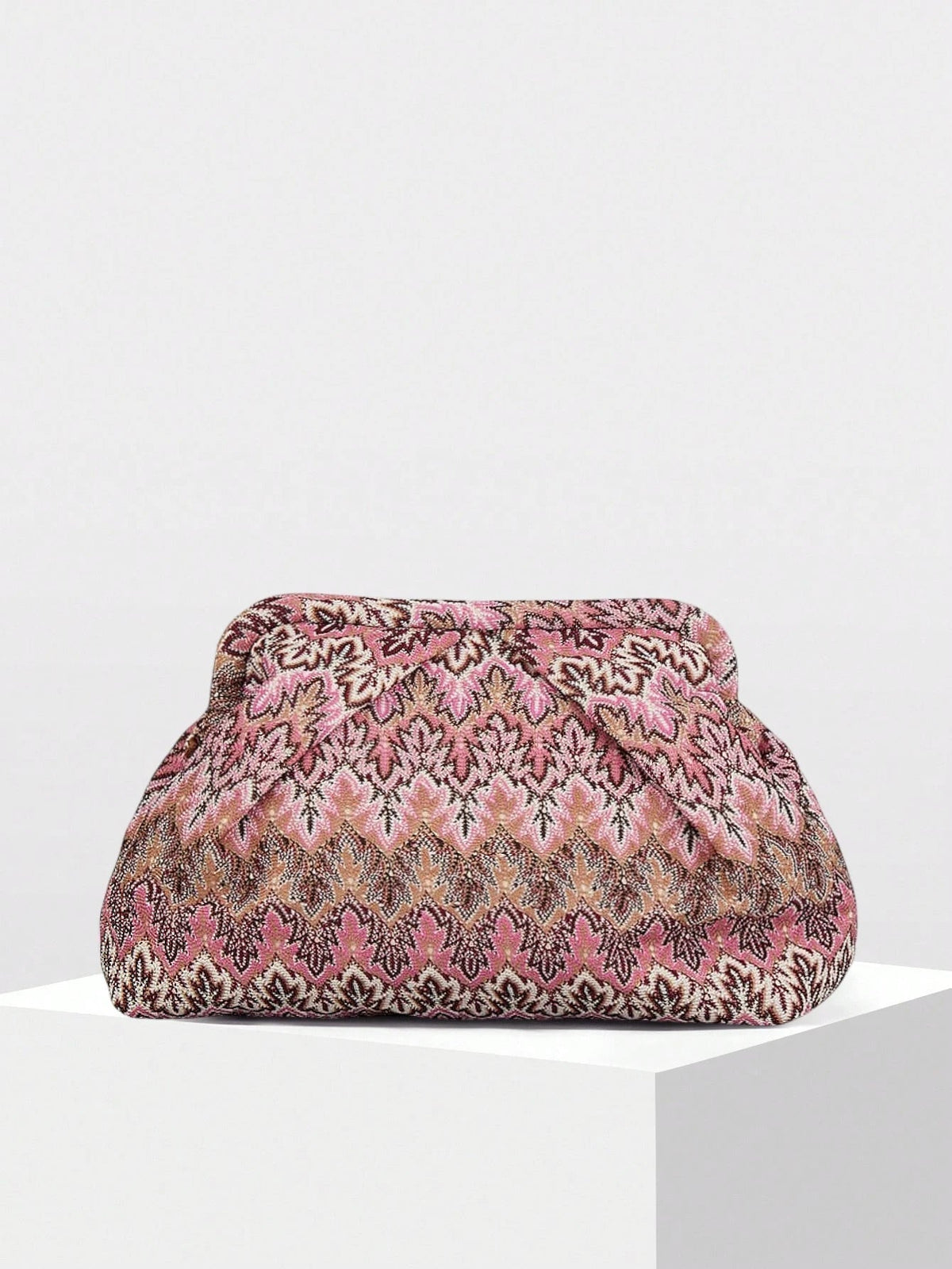 Clutch Lena Jacquard Plissada